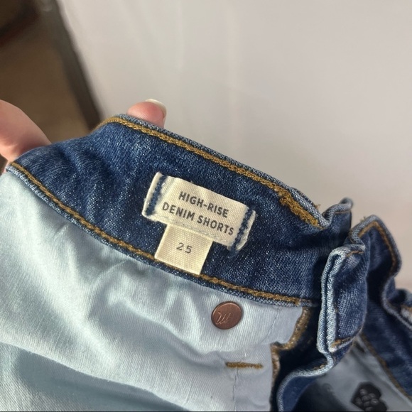 Madewell Medium Wash High Rise Denim Shorts 25 - Picture 6 of 6